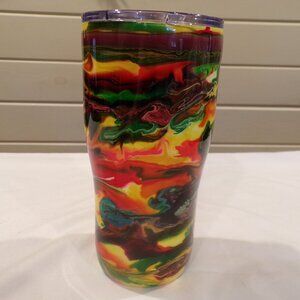 Handmade Epoxy Resin Tumbler, 20 oz SS Coffee Mug Gift for Her or Him OOAK